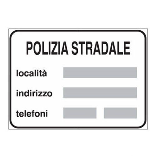 Polizia stradale - C - Alluminio CL.2 90x135 cm