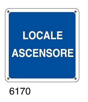 Locale ascensore - B - Alluminio 160x160 mm
