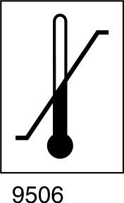 Limiti della temperatura - etichetta - A - PVC adesivo 85x125 mm - 10 etichette