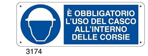 E' obbligatorio l'uso del casco all'interno delle corsie