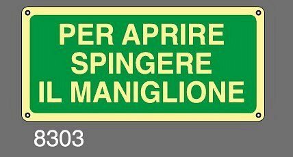 Per aprire spingere il maniglione