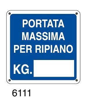 Portata massima per ripiano Kg. - B - PVC adesivo 160x160 mm
