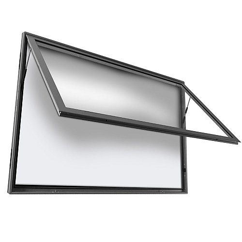 Bacheca apertura a ribalta 99x99Hcm grigio gotico/silver