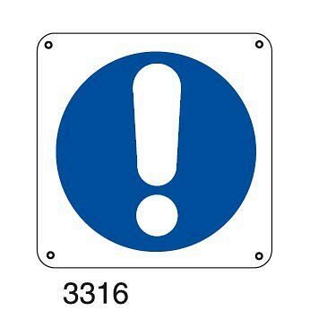 Obbligo attenzione - D - Alluminio 435x435 mm