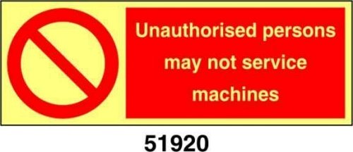 Unauthorised persons may not service machines - B - ADL 300x100 mm - Conf 10 pz.