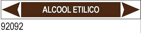 Alcool etilico - etichetta - A - PVC adesivo - 175x30 mm