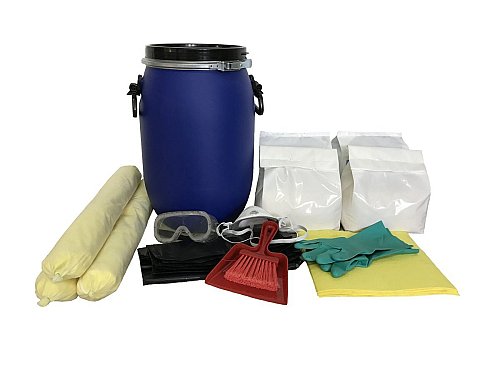 Kit antisversamento per acido solforico contenitori cilindrici omologati ONU Ø cm 32 x 52 h