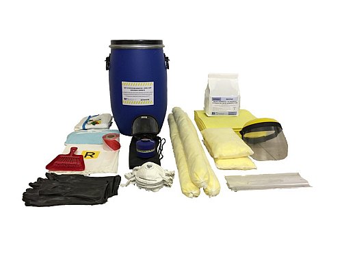 Kit antisversamento per rischio chimico contenitore cilindrico omologato ONU cm Ø 40 x 62 h