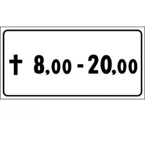 Orario Festivo - B - Alluminio CL.2 50x25 cm