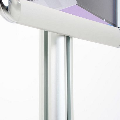 Struttura Autoportante con Cornice a Scatto A4 Colore Silver - Bifacciale