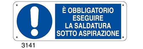 E' obbligatorio eseguire la saldatura sotto aspirazione - C - Alluminio 330x500 mm - Conf 10 pz.