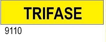 Trifase - etichetta - A - PVC adesivo 125x30mm - 25 pz
