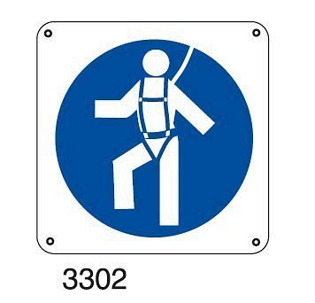 Obbligo cintura di sicurezza - B - Alluminio 165x165 mm
