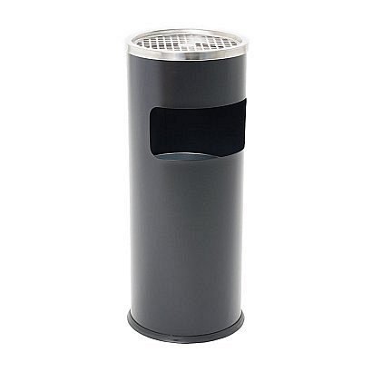 Posacenere con cestino circolare - Colore Nero
