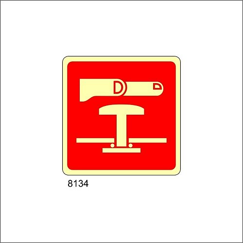 Azionare in caso di incendio Luminescente - A - PVC rigido Luminescente - 120x120 mm - Conf 10 pz.