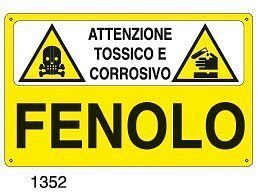 Attenzione tossico e corrosivo-Fenolo