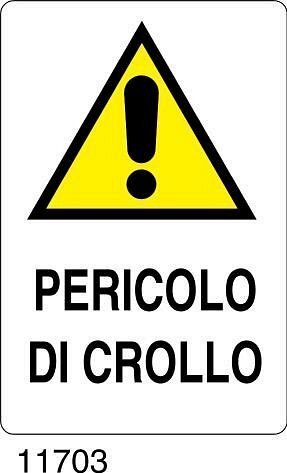 Pericolo di Crollo - B - Polionda 500x700 mm