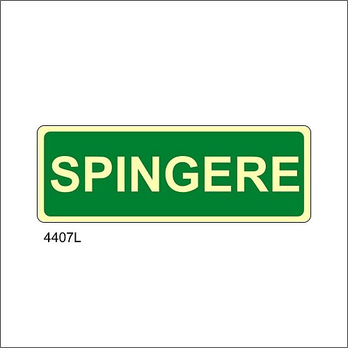 Spingere luminescente - B - Alluminio Luminescente - 375x175 mm
