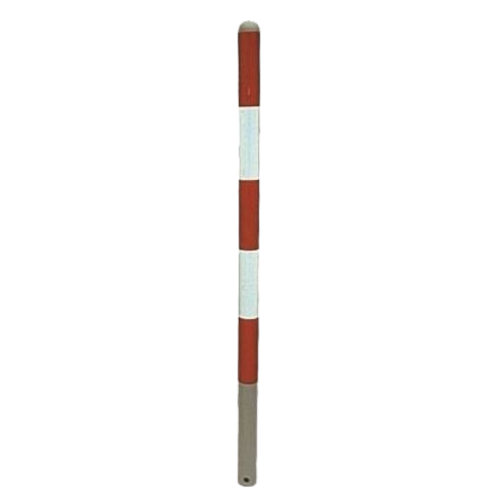 Delineatore di accesso in polietilene con fasce rifrangenti bianco/rosso ø 60 mm. h. 135 cm.