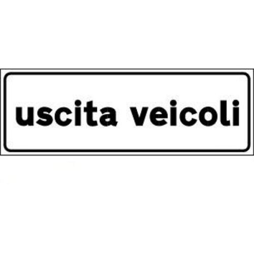 Uscita Veicoli - A - Ferro CL.1 53x18 cm