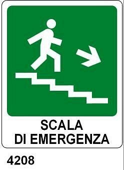 Scala di emergenza basso destra