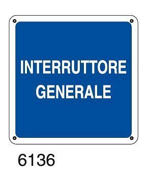 Interruttore generale - B - Alluminio 160x160 mm - Conf 10 pz.