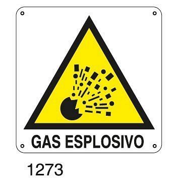 Gas esplosivo - A - PVC adesivo 145x145 mm