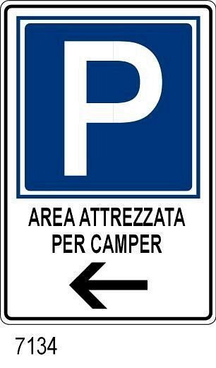Area attrezzata per camper - B - Alluminio - 400x600 mm