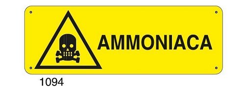 Ammoniaca - A - Alluminio 350x125 mm - Conf 10 pz.