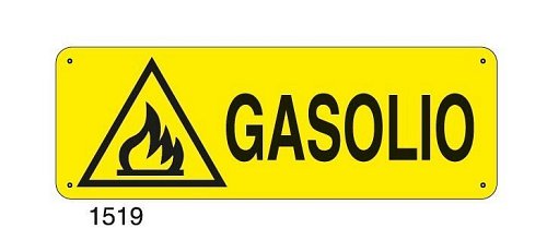Gasolio - A - PVC adesivo 350x125 mm
