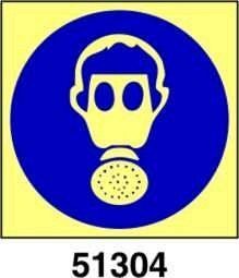 Wear respirator - obbligatorio indossare la maschera - B - PVL 150x150 mm