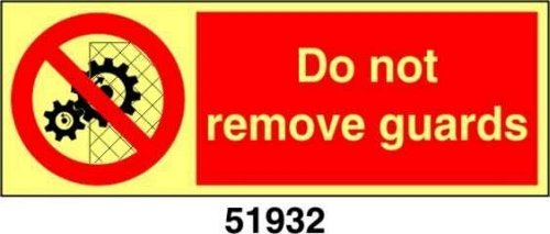 Do not remove guards - B - PVL 300x100 mm