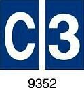 Lettere e Numeri - Etichette Adesive Blu/Bianco - E - PVC adesivo - 70x124 mm - 10pz