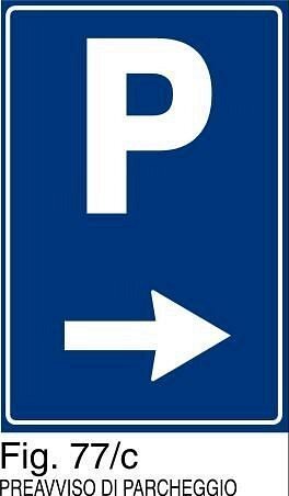 Parcheggio a destra - A - Ferro CL.1 40x60 cm