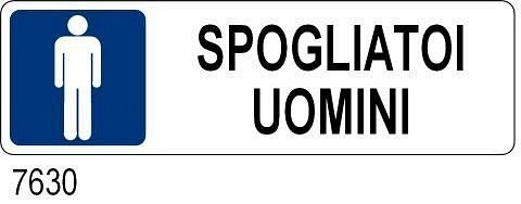 Spogliatoi Uomini - all. 230x70 mm