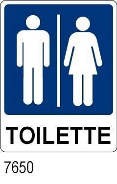 Toilette - B - Alluminio - 230x310 mm