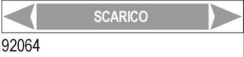 Scarico - etichetta - B - PVC adesivo - 350x60 mm