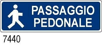 Passaggio Pedonale - B - Alluminio - 800x250 mm