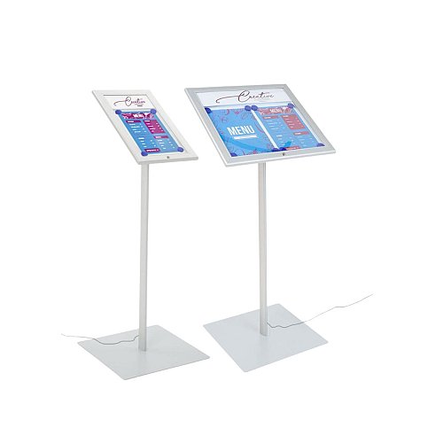 Leggio Porta Menù LED 2xA4 con Logo