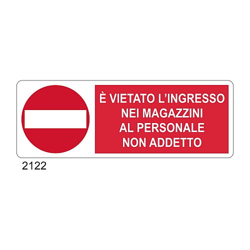 E' vietato l'ingresso nei magazzini al personale non addetto
