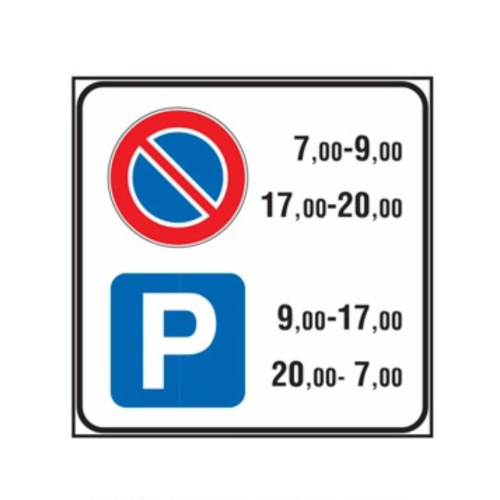 Regolazione flessibile della sosta in centro abitato - B - Alluminio CL.1 60cm