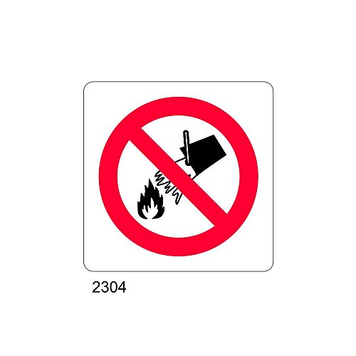 Divieto di usare acqua per spegnere incendi - D - Alluminio 435x435 mm