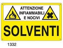 Attenzione infiammabili e nocivi - Solventi
