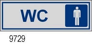 Etichetta adesiva WC Uomini 170x45 mm conf. 10pz