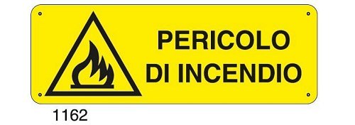 Pericolo di incendio - C - Alluminio 330x500 mm