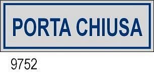 Etichetta adesiva mm 170x45  Porta chiusa
