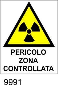 Pericolo zona controllata - etichette - 25pz