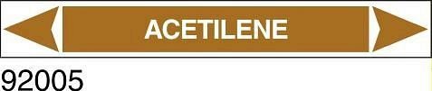 Acetilene - etichetta - A - PVC adesivo - 175x30 mm