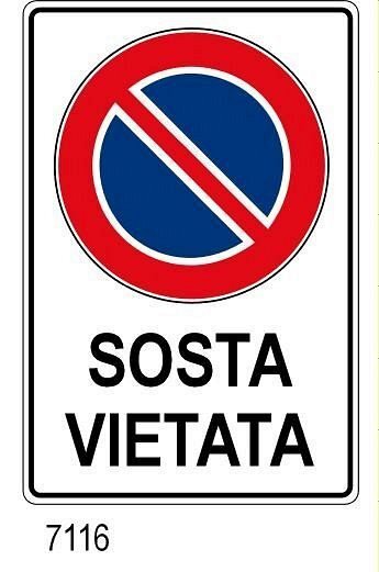 Sosta vietata - A - Alluminio Rifrang. - 300x450 mm