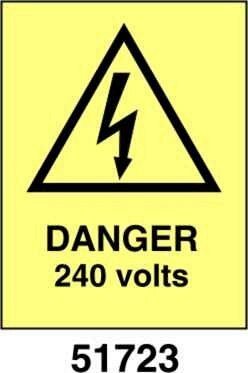 Danger 240 volts - A - ADL 150x200 mm